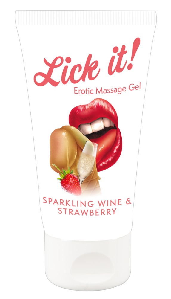 Erotic Massage Gel Sparkling Wine and Strawberry