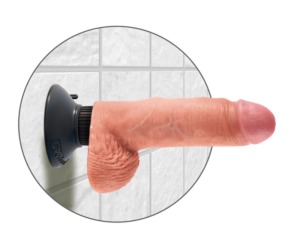 7" Vibrating Cock with Balls