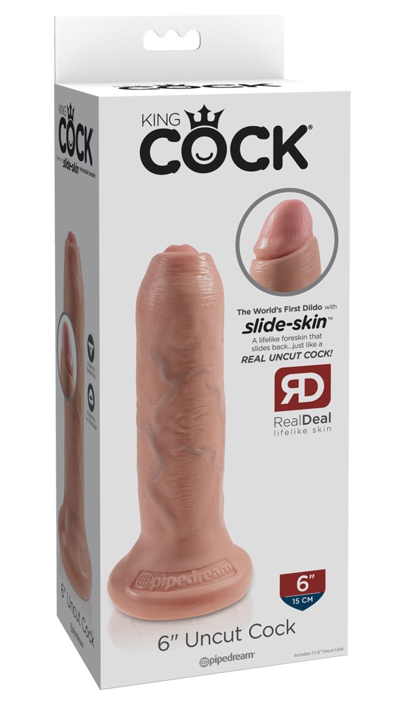 6" Uncut Cock
