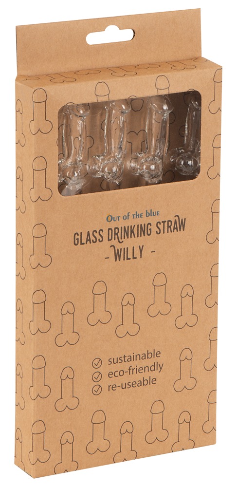 Glass Drinking Straw Willy