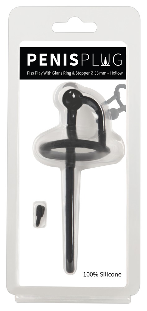 Piss Play With Glans Ring & Stopper Ø 35mm - Hollow Piss Play With Glans Ring & Stopper Ø 35mm - Hollow