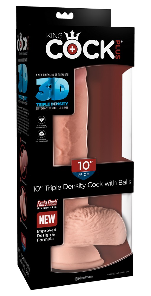 10" Triple Density Cock with Balls