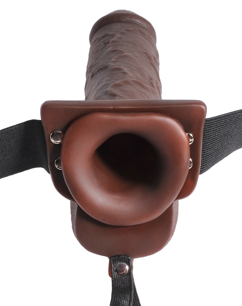 9" Hollow Squirting Strap-on with Balls