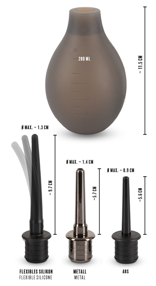 Anal Douche with 3 Attachments Anal Douche with 3 Attachments