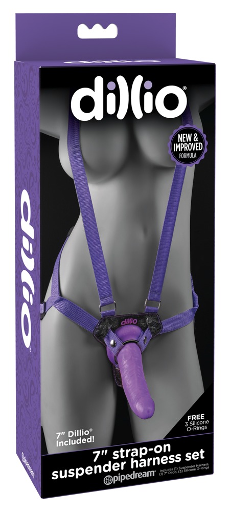 7“ strap-on suspender harness set