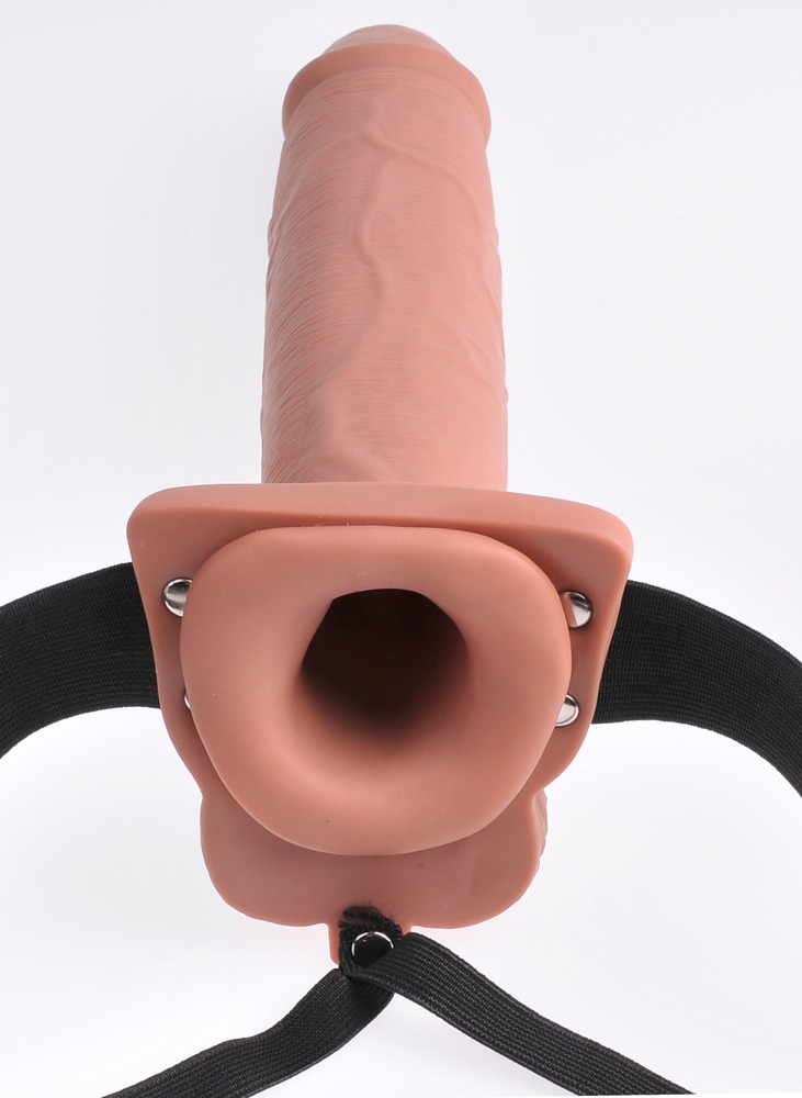 10" Hollow Rechargeable Strap-on with Remote