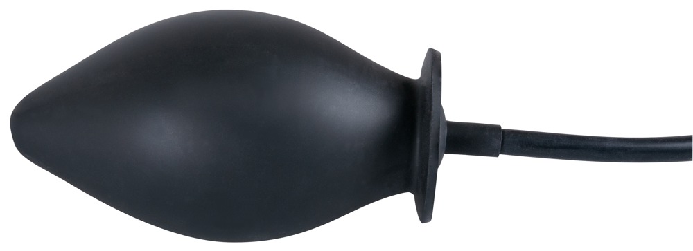 True Black Inflatable Dildo Butt Plug